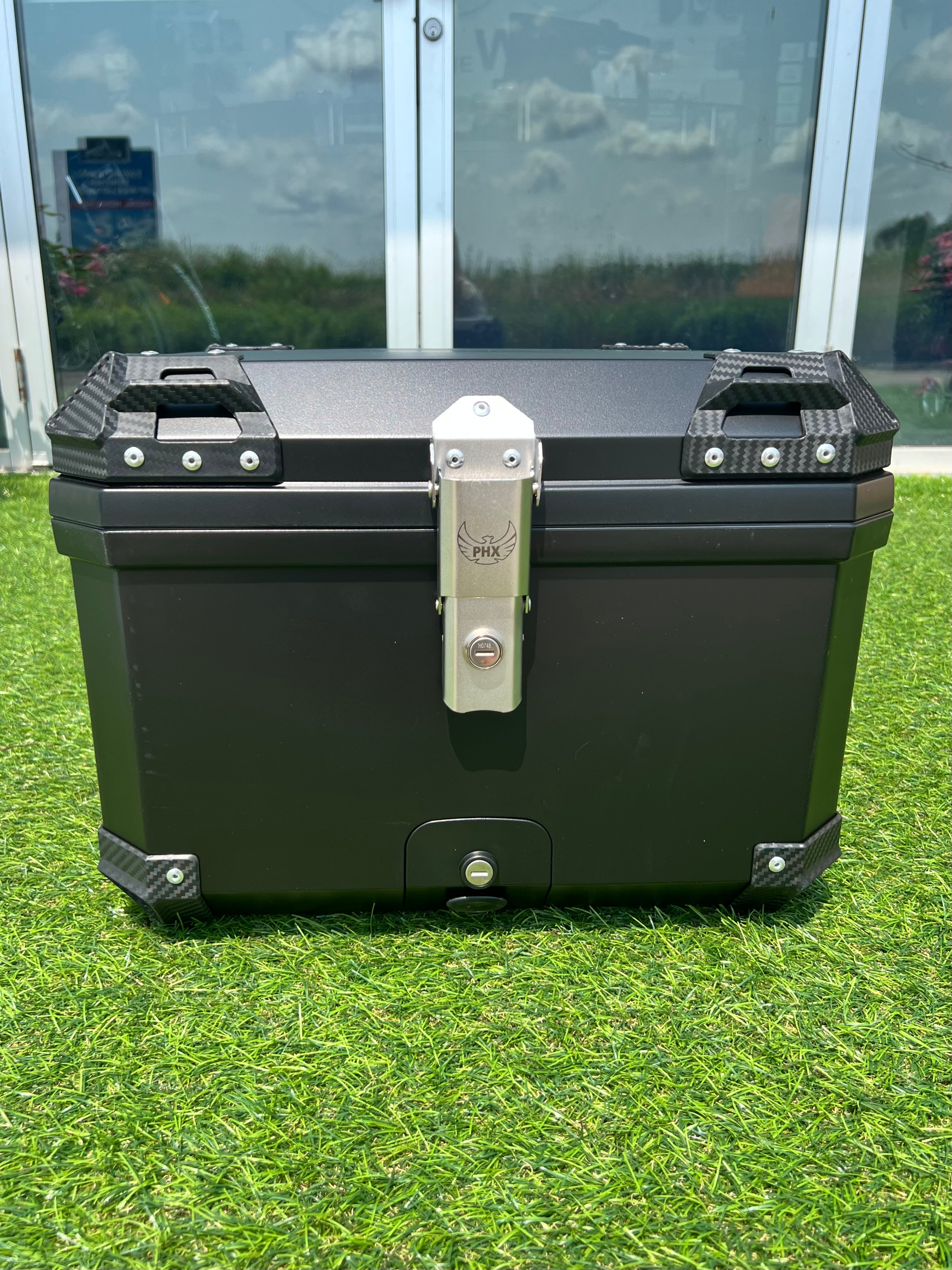 ボックス！ Tail Storage Box - 57L Black Motorcycle & Scooter Trunk, PHX Gen2