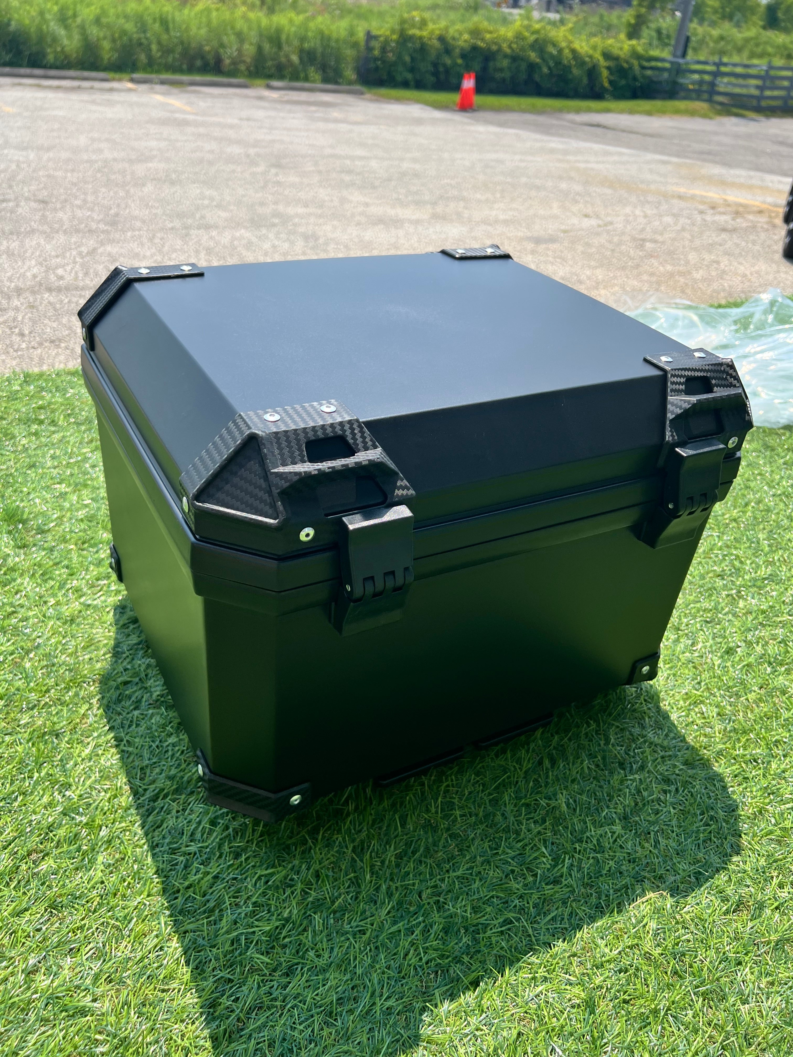Tail Storage Box - 57L Black Motorcycle & Scooter Trunk, PHX Gen2