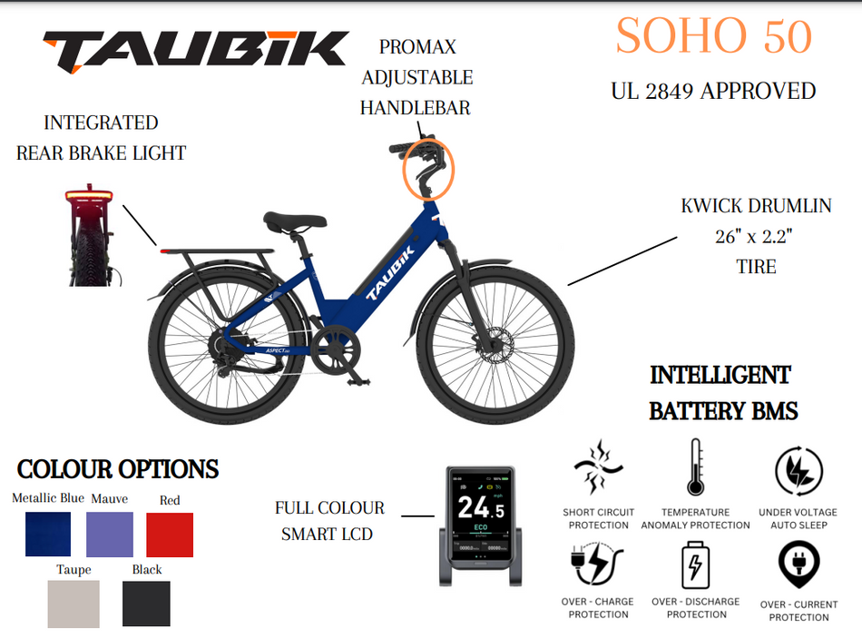 2024 Taubik  SOHO 50 Electric Bicycle