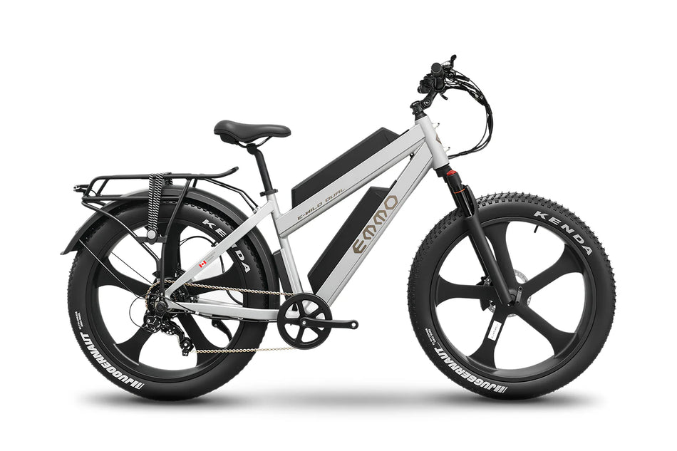Emmo E-Wild Dual - Premium All Terrain Fat Tire Ebike - Champagne White/Sapphire Blue