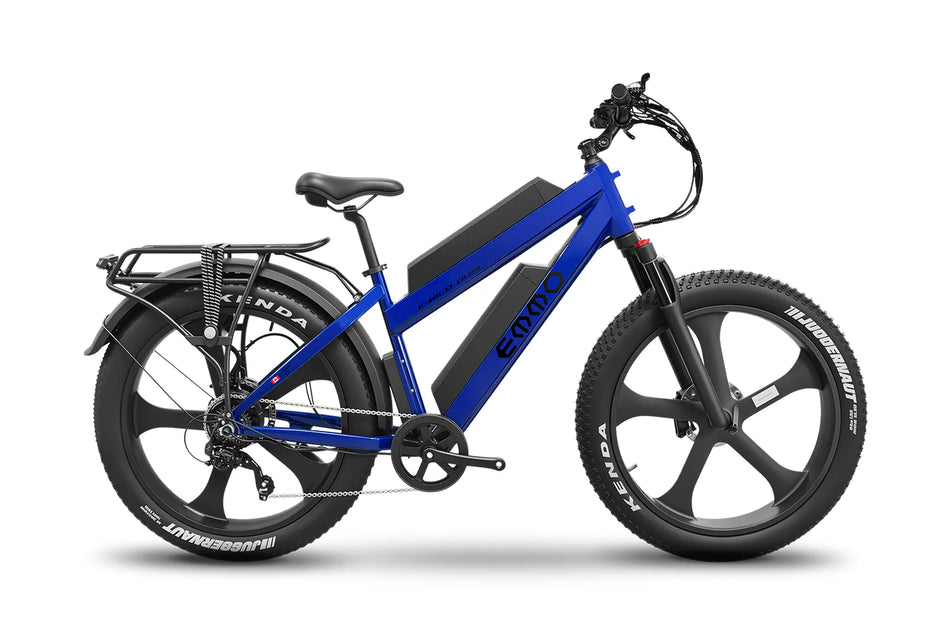 Emmo E-Wild Dual - Premium All Terrain Fat Tire Ebike - Champagne White/Sapphire Blue
