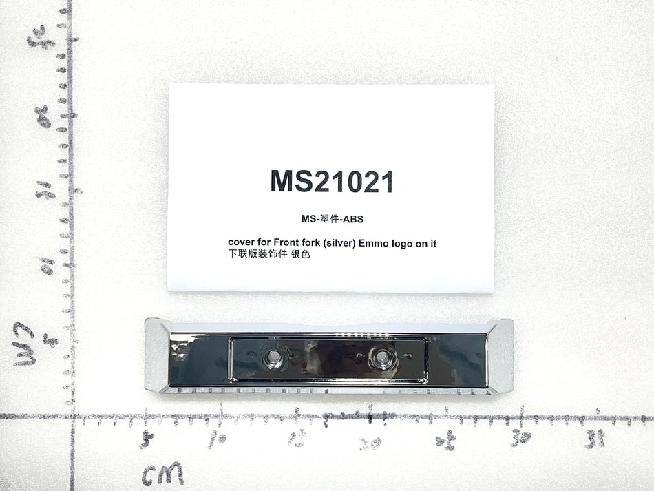 Emmo Monster - Cover For Front Fork (Silver) Emmo Logo On It